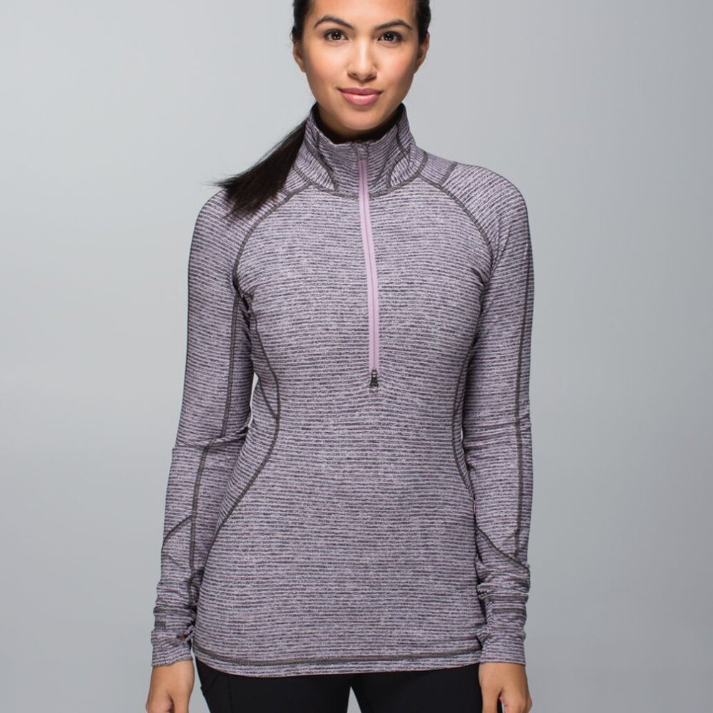 NWOT LULULEMON Race Your Pace Half Zip Top - Size 6 - Lilac Purple Grey